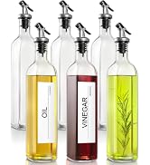 gmisun Olive Oil Dispenser Bottle, 6 Pack Oil Dispensers Bottles for Kitchen, Cooking Vinegar Dis...