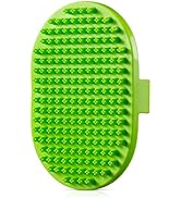 Dog bath brush, ROPO rubber massage pet shampoo brush, used for pet grooming, removing shedding f...