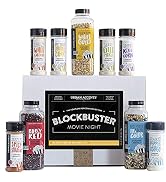 Urban Accents BLOCKBUSTER, Movie Night Popcorn Kernels Gift and Popcorn Seasoning Variety Pack (S...