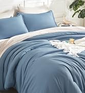 Litanika Twin XL Comforter Set Dark Grayish Blue, 2 Pieces Extra Long Dorm Bedding Sets, Soft Dow...