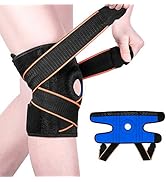 Knee Brace for Arthritis Pain and Support with Side Stabilizers & Patella Gel,Compression Knee Br...