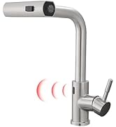 GIMILI Touchless Kitchen Faucet with Pull Down Sprayer, 15” Hight Brushed Nickel Single Hole Hand...