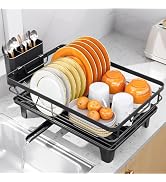 TOOLF Space-Saving Dish Drying Rack, Multifunctional Dish Rack for Kitchen Counter,Sink Dish Drai...