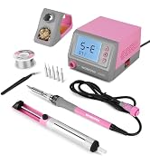 WORKPRO Soldering Station, 60W Soldering Iron Kit Digital Display, 5 Extra Iron Tips, Precision T...