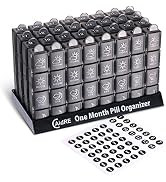 CAidRE Monthly Pill Organizer 4 Times A Day, One Month Pill Organizer, Monthly Pill Box Organizer...
