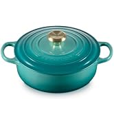 Le Creuset Enameled Cast Iron Round Wide Dutch Oven, 3.5 qt., Riviera