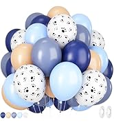Dog Paw Balloons, 12 Inch Dog Paw Print Balloon, Haze Gray Nude Navy Blue Maca Blue Latex Balloon...