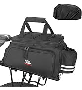 KEMIMOTO Bike Rear Rack Bag Bicycle Trunk Bag 20L Capacity Water Resistant Multifunctional Bicycl...