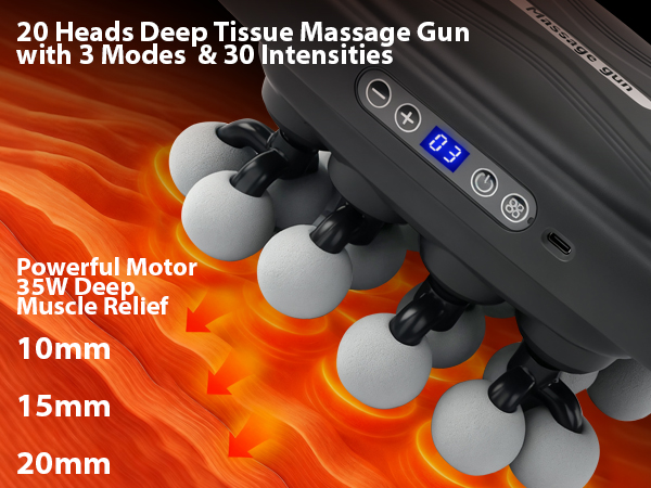 20 Head Massage Gun,massage gun deep tissue,16 Head Massager,16 head massage gun