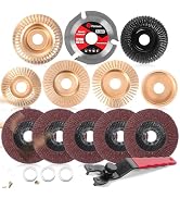 Pomsare 13PCS Wood Carving Disc Set for 4 1/2 Angle Grinder Attachments, Stump Ginder Blades Whee...