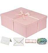 YINUOYOUJIA Large Gift Box 16.5x13x5.5 inches,Pink Gift Box for Presents,Birthday,Valentine's Day...