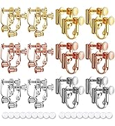 Roctee 24 Piece Clip-on Converter With Pad, 2 Styles Fashion Clip Backs in 3 Colors, Clamps for N...
