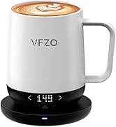 VFZO Smart Mug,Self heating,Temperature-Controlled, Self-Heating Coffee Mug.LED real-time tempera...