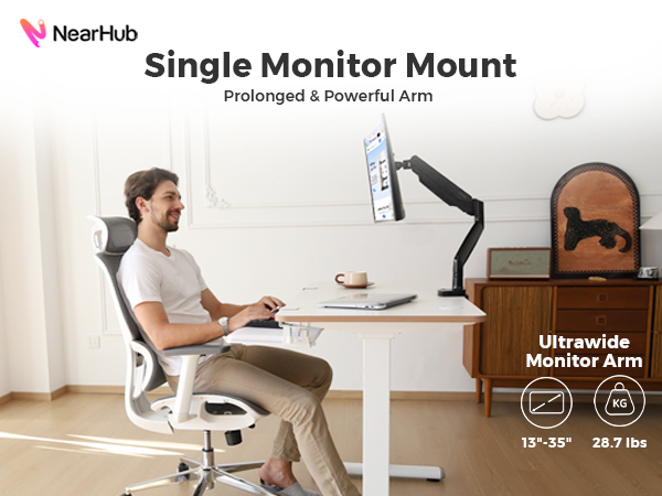 Single monitor arm