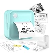 Label Maker Machine with Tape - Inkless Mini Bluetooth Label Printer with Multiple Templates, Wid...