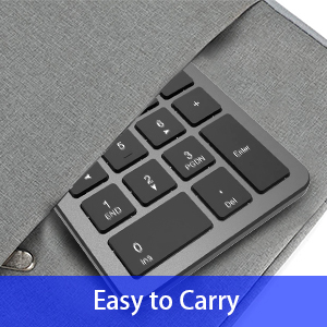 Text reads 'Easy to Carry'. Close-up of a numeric keypad section of a keyboard or calculator device.
