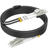 RamboCables 20m/66ft OM3 LC to LC Fiber Patch Cable Outdoor Armored,Outdoor Fiber Optic Cable Mul...