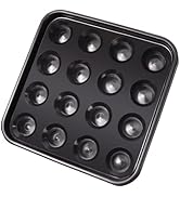 GSE Black Plastic Pool Ball Carrying Tray, Billiard Ball Storage Tray for 16 Balls Full Set Regul...