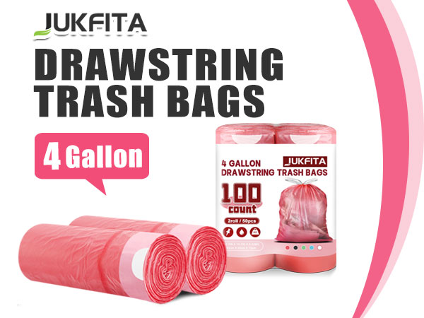 red trash bags 4 gallon drawstring trash bags small trash bags drawstring
