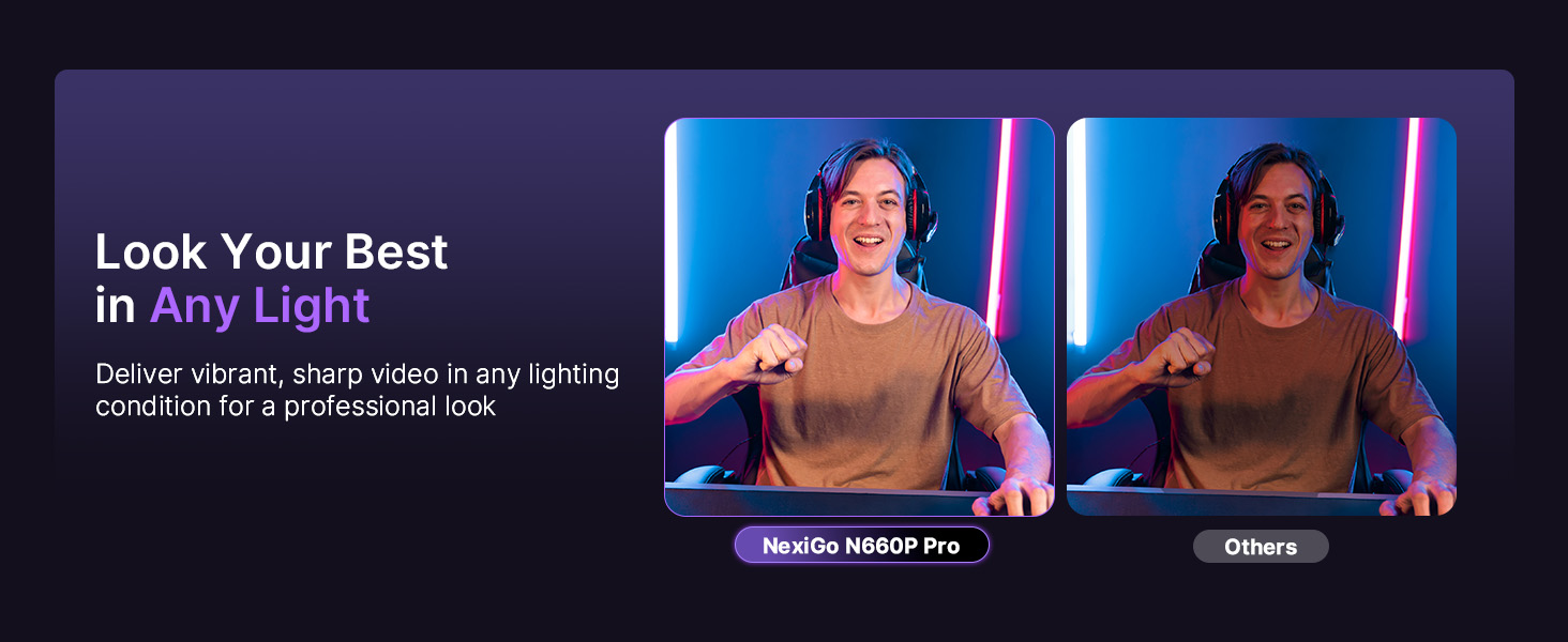 A content creator confidently streams in UHD using this webcam.