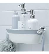SlipX Solutions Patented Power-Lock Shower Organizer Caddy w/ Suction Cups | Rust Free Shelf | Ba...