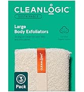 Care by Cleanlogic Large Exfoliating Body Scrubber Natural, 3 Count