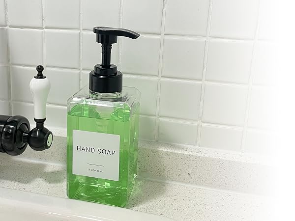 clear hand soap dispenser