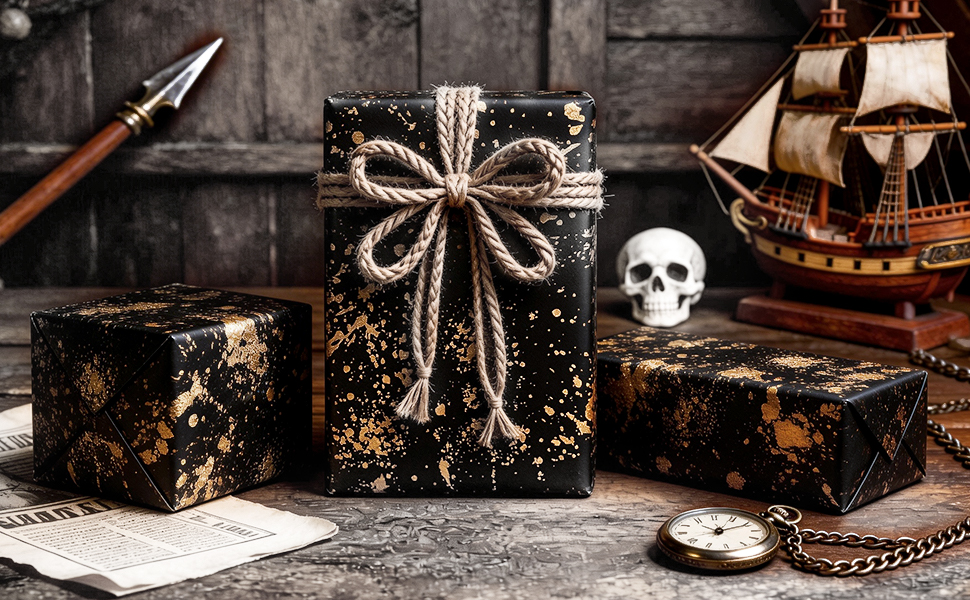 black Wrapping paper
