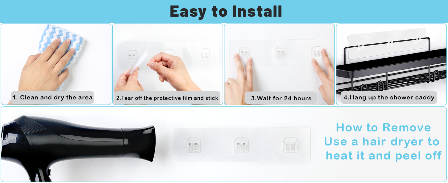 shower shelf sticky replacement