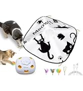 ORSDA Cat Toys Rechargeable, 4in 1 Interactive Cat Toy for Indoor Cats, Hide and Seek Kitten Wand...
