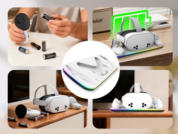 Charging Dock Compatible with Meta Oculus Quest 3/3S