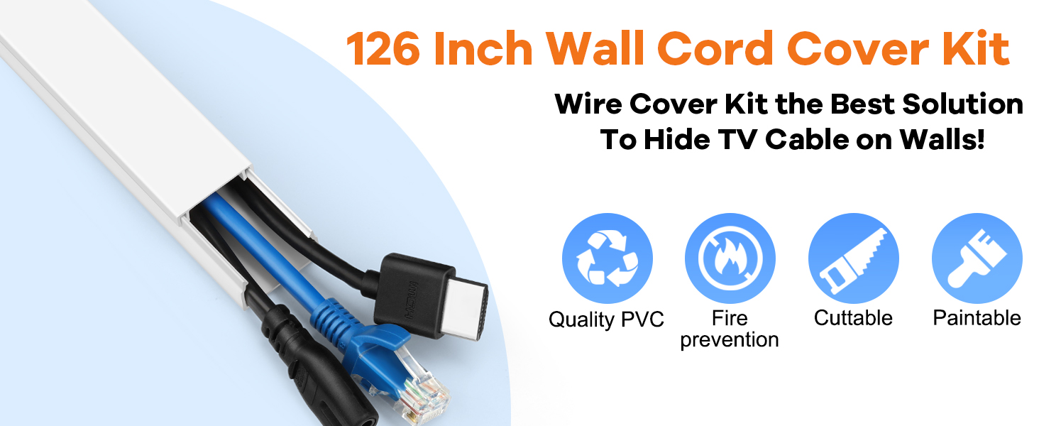 wall cord cover kit