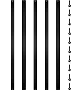 VEVOR Deck Balusters, 29.5"x1"x0.2" Metal Deck Spindles, 76 Pack Staircase Baluster with Screws, ...