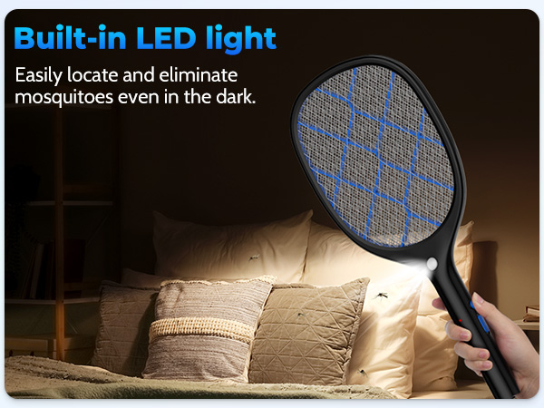 Electric Fly Swatter Bug Zapper RacketElectric Fly Swatter Bug Zapper Racket