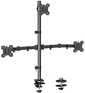 MOUNT PRO Triple Monitor Mount, Monitor Desk Mount for 3 Screens up to 32 inch, 17.6 lbs Each, Fu...