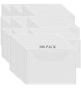 Briartw Clear 7x5" Storage Envelopes, Resealable Plastic Envelopes Pockets for Cutting Dies Stenc...