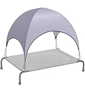 Simple Trending Raised Dog Bed for Large Dogs with Canopy, Waterproof Elevated Dog Bed, Breathabl...