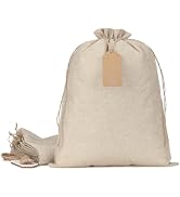 Tapleap Burlap Bags with Drawstring, 12 x 16 inches (Lot of 10) Burlap Favor Sacks with String an...