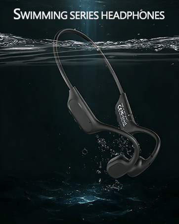Swimming bone conduction headphones waterproof open ear design
