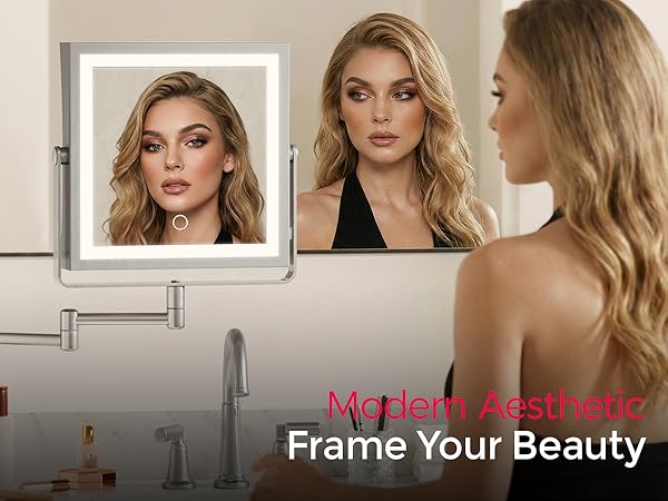 Rechargeable Wall Mounted Makeup Mirror with Lights