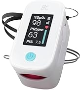 Greater Goods Finger Pulse Oximeter, Blood Oxygen Meter, Measures SpO2, Heart Rate, and PI, Inclu...