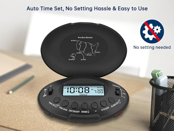 self setting alarm clock