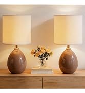 Dawnwake 18.5" Table Lamp Set of 2 for Living Room Bedroom, Bedside Lamps for Night Stands, Desk ...