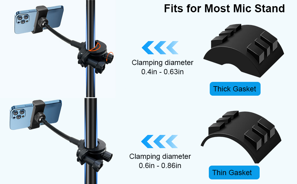 mic stand phone holder