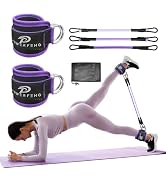 Ankle Resistance Bands with Cuffs: Women Ankle Strap Band for Working Out - Ankle Resistance Band...