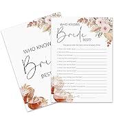 LSJEHTQ Bridal Shower Games Cards, Who Knows The Bride Best Themed Fall Bridal Shower Games for 2...