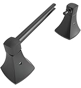WZRUA Matte Black Toilet Paper Holder Bathroom Double Post Pivoting Tissue Roll Holder Stainless ...