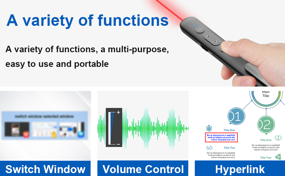 wireless presenter remote with laser pointer