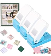 3 Pcs Square Hole Punch | 1 inch Square Punches | Stamp Punch Out Cutter | Portable Lever Action ...