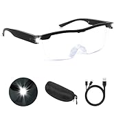 HQGZQL Magnifying Glasses with Light, 200% Magnification, USB Rechargeable LED Lighted Magnifying...